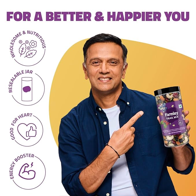 Farmley Trail Mix | Superfood | Mixed Seeds, Nuts and Berries | 7-in-1 Mix | Cranberries, Almonds, Cashews, Pumpkin Seeds, Sunflower Seeds, Blueberries, Blackcurrents | 15.87 Oz