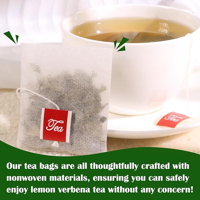 FullChea - Lemon Verbena Tea, 1.5g X 25 Count - Premium Lemon Tea For Digestion Support & Relaxation - Non-GMO - Caffeine-free - Natural Cut & Sifted Cedron Herb