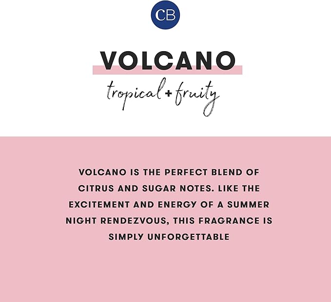 Capri Blue Volcano Scented Mini Tin Jar Candle - Printed Mini Tin Candles for Home Scented with Tropical Fruit & Sugared Citrus - Long Lasting Soy Wax Blend - Black (3 oz)