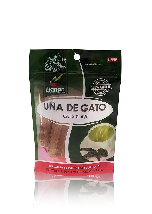 Hanan Peruvian Secrets Una De Gato Herbal Tea | 100% Natural Cat’s Claw Bark | 2.82oz / 80g | Naturally Aids in Supporting the Immune System - 3 Pack