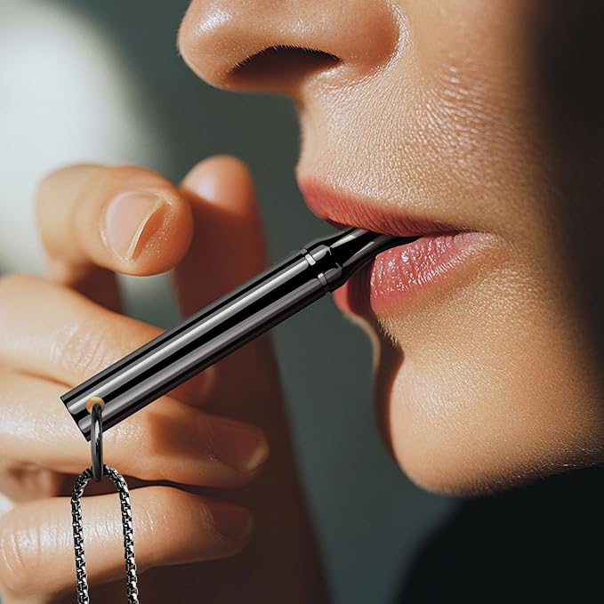 Breathing Necklace to Quit Smoking and Vaping with Refillable Mint Pods Stop Smoking Aids Fidget Necklace for Anxiety Relief Smokeless Inhaler for Adults