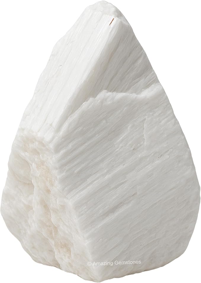 Amazing Gemstone 2 Pieces Scolecite Raw Crystals and Healing Stones, Natural Rocks for Tumbling and DIY Raw Stones and Crystals