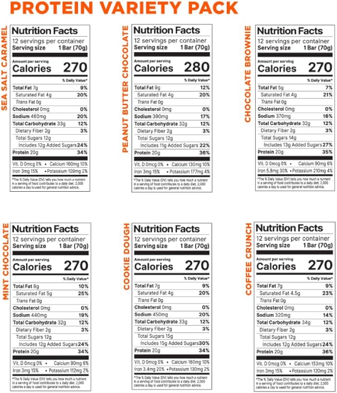 PROBAR - PROTEIN Bar, Variety Pack, Non-GMO, Gluten-Free, Healthy, Plant-Based, Whole-Food Ingredients, Natural Energy (12 Count) - Flavors May Vary