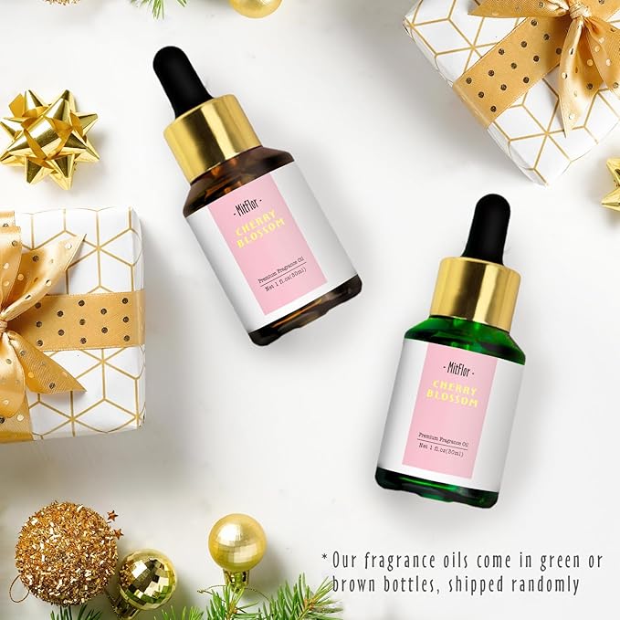 Cherry Blossom Fragrance Oil, MitFlor 30ml Single Scented Oil, Large Size Premium Grade Fragrance Oil for Diffuser, Soap & Candle Making Scent, Aromatherapy Oil, Floral Scent for Home Fragrance