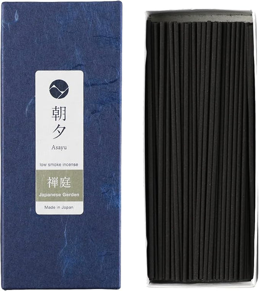 Asayu Japan Incense Sticks with Low Smoke for Morning or Evening Meditation, Relax or Yoga, Made in Japan 40gr - Japanese Zen Garden