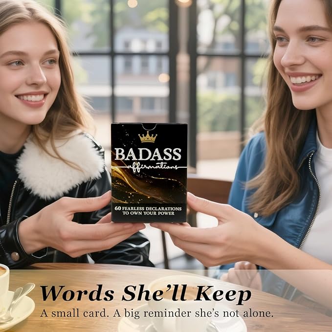 60 Affirmation Cards for Badass, Daily Motivational and Inspirational Gifts for Women, Sister, Best Friend, for Self Care, Love and Empowerment, Cards for Women