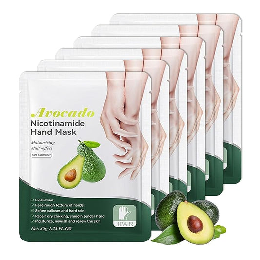 6 Pairs Hand Masks Moisturizing Gloves, Hydrating Hand Mask Moisturizer Gloves Care for Dry Cracked Hands, Smooth Long Lasting Soft Firming Hand Mask Gift Set for Men Women（K