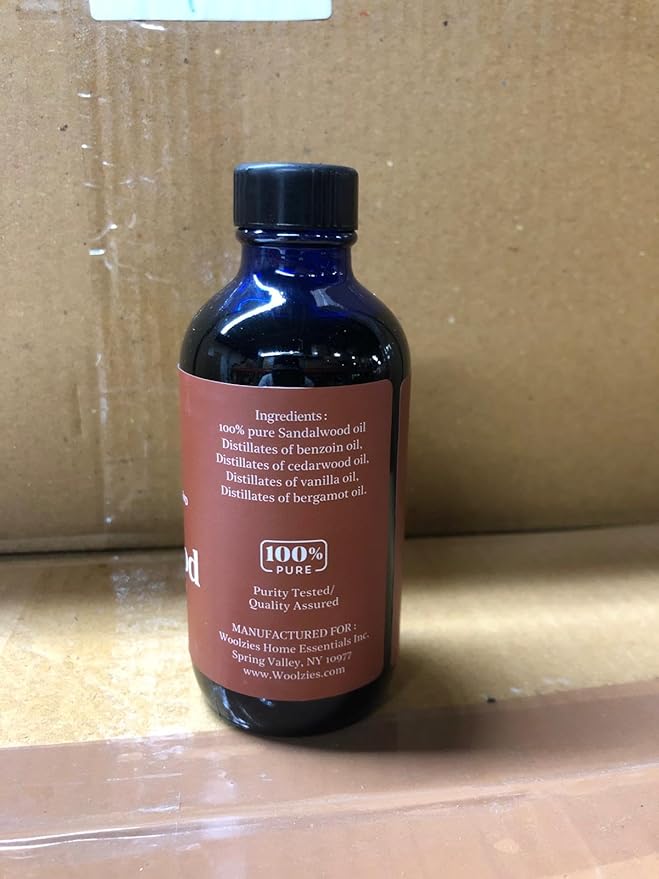 Woolzies Sandalwood Blend of Essential Oils | Aromatherapy Essential Oils for Diffuser and Topical Use. 4 Fl Oz