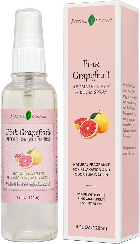 Pink Grapefruit Linen and Room Spray, Natural Air Freshener Made with Pure Pink Grapefruit Essential Oil, Bathroom Freshener, Pillow Spray, or Odor Eliminator