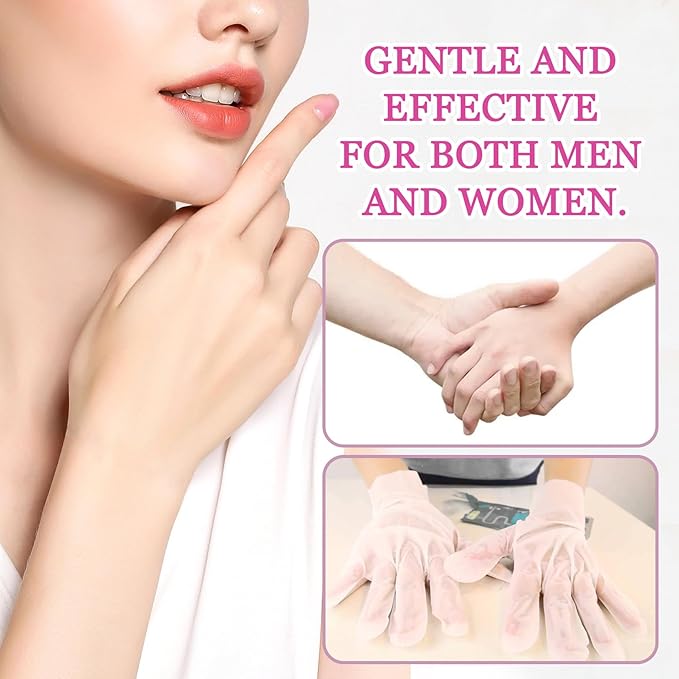 Hydrating Hand Masks, 6PCS Hand Mask Moisturizing Gloves for Men Women, Smooth Long Lasting Soft Exfoliating Hand Peeling Spa Mask Moisturizer Beauty Gift Set for Dry Cracked Rough Dull Hands（I)