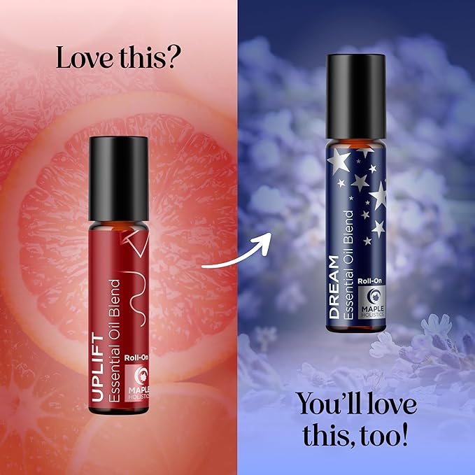Uplift Essential Oil Roll On - Aromatherapy Essential Oil Roller with Lavender and Citrus Calming Essential Oils - Happy and Relaxing Essential Oil Blend with Orange Lemon & Grapefruit (1 Pack)