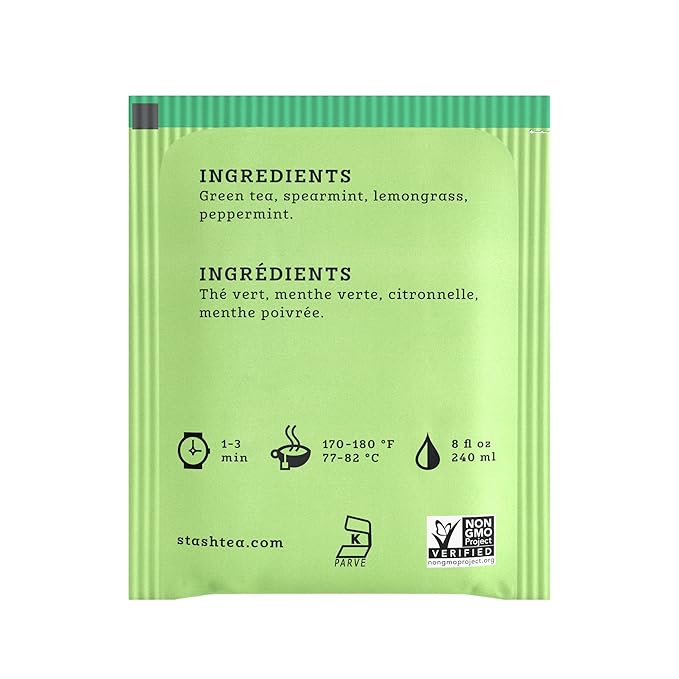 Stash Tea Moroccan Mint Green Tea, Box of 100 Tea Bags (Packaging May Vary)
