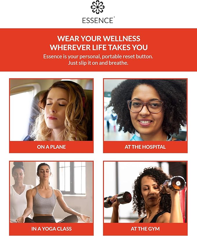 Essence Wearable Aromatherapy Nasal Diffuser – Grapefruit Essential Oil Nose Ring Silicone Inhaler for Stress & Mood Support - Made in USA & Travel-Friendly