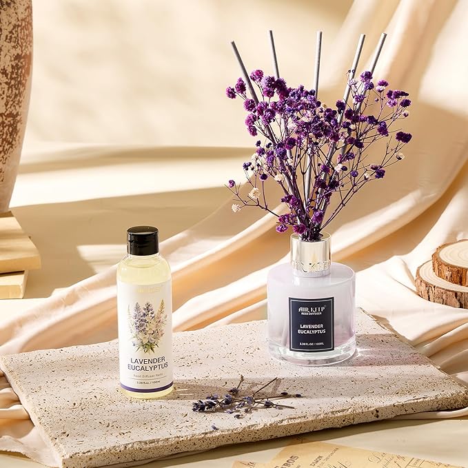 Airkeep Diffuser Oil Refill/Lavender Eucalyptus/3.38oz（100ml/1 Pack/Scented Oil Refill for Diffuser Home Fragrance for Bedroom, Bathroom Office Home Decor