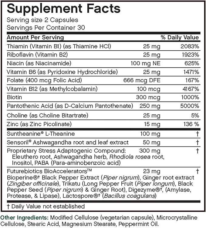 Futurebiotics StressAssist 60 Vegetarian Capsules