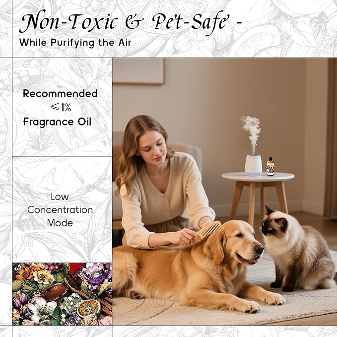 HIQILI Glam Girl Diffuser Oil, Long-Lasting Refill for Diffusers & Humidifiers, Hotel-Grade Scent Suitable for Home Use - 3.38 Fl Oz