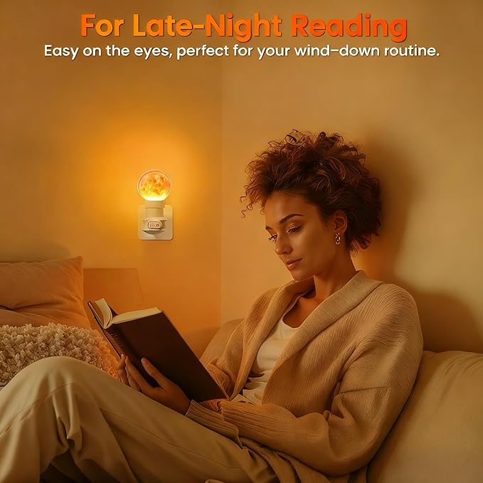 3W LED Salt Lamp Light Bulbs E26 LED Bulb 2200K Warm Amber Pink Night Light Bulbs,G45 Himalayan Salt Light Bulb,Non-dimmable for Mood Decorative Lighting,Living Room,Bedroom -2pack