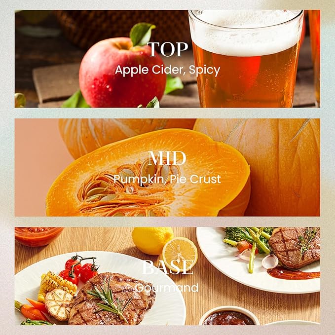 M&SENSE 6.3 oz Large Reed Diffuser Set | Pumpkin Apple Pie Scent Oil Diffuser with Sticks | Hotel Collection Non-Toxic Essential Oil |for Bedroom Bathroom Living Room