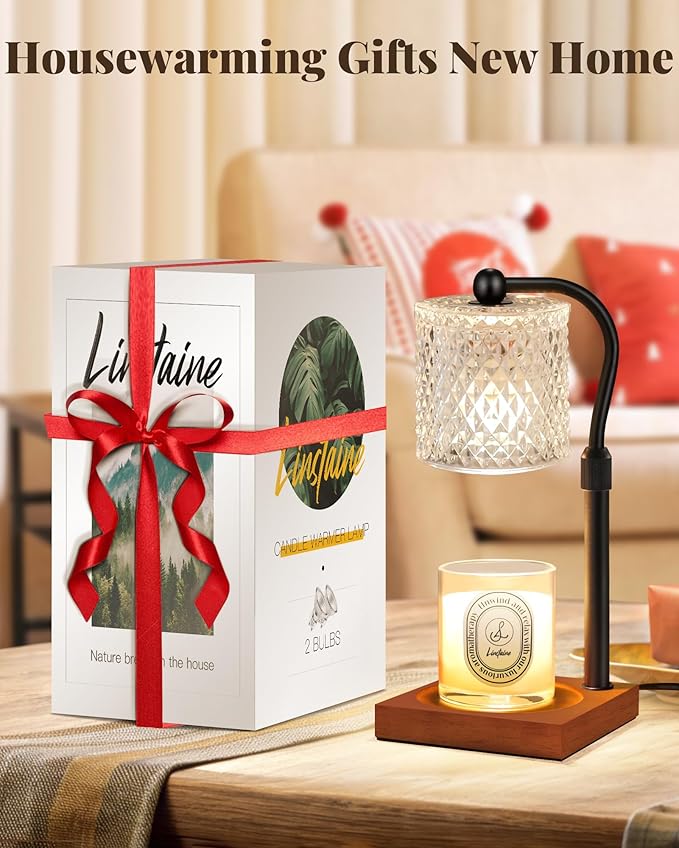 Candle Warmer Lamp with Timer Dimmer Adjustable Height, Birthday Housewarming New Home Decor Gifts for Women, Electric Wax Warmer for Jar Candles
