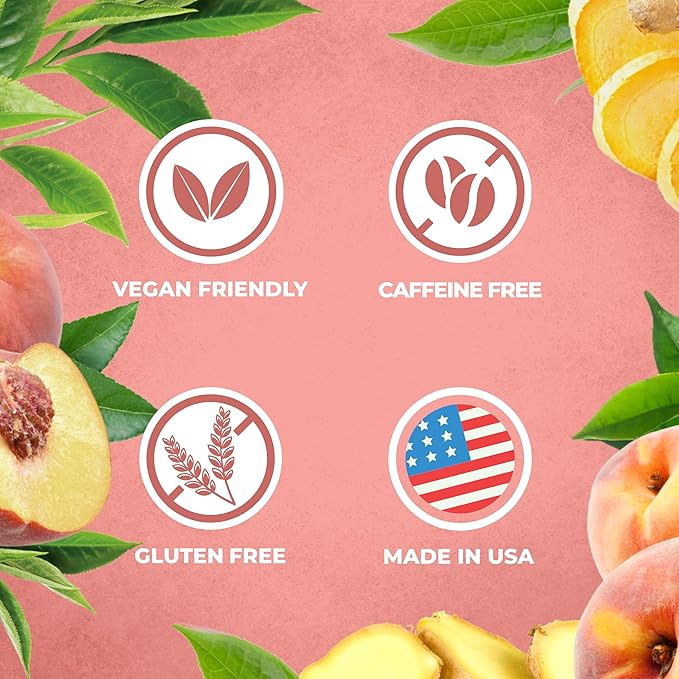 Total Tea SIimming Detox Tea Caffeine Free - 25 Day Detox - Weight l0ss for women with Chamomile, Hibiscus Tea & Ginger Root for Colon Cleanse – Natural Herbal Ginger & Peach Tea for Digestive Health