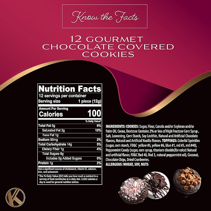 KREMERY Creamy Chocolate Cravings - Diwali Sweets Hamper Chocolate Covered Sandwich Cookies & Cream Gift Basket, in Elegant Gift Box (12 Cookies, Assorted Sweet Toppings)