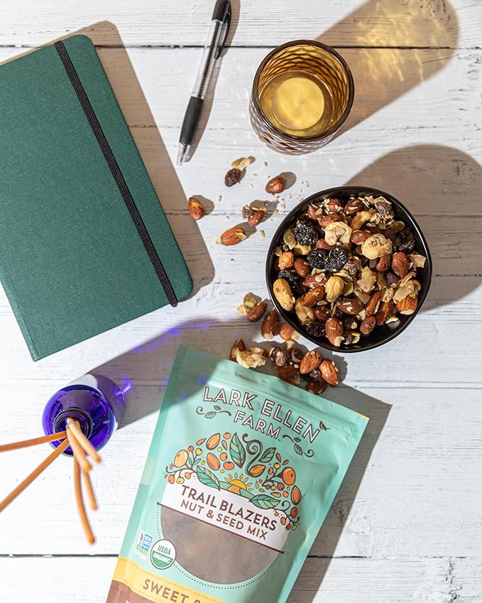Lark Ellen Farm Sweet and Salty Nut and Seed Trail Mix, Gluten Free Trail Mix Bags, Grain Free Healthy Snacks, Certified Organic, Non-GMO, Paleo, Vegan 8oz, 6 pack