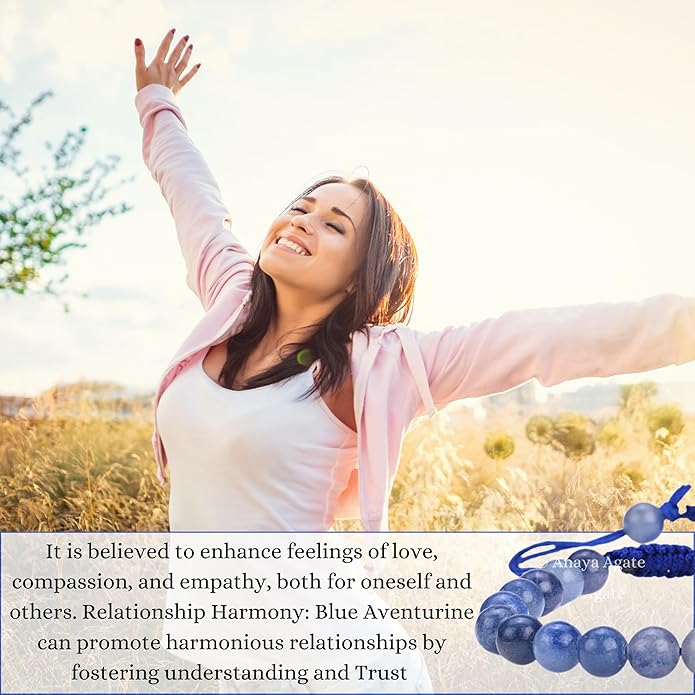 Energy Protection Crystal Handmade Adjustable Bead Bracelet Perfect for Men, Women’s Gift - Gemstone Healing Stretch Bracelet Pulsera Para Hombre Mujer Stocking Stuffer