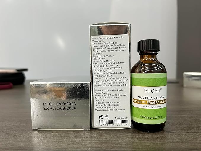 EUQEE 2.02 FL.OZ Watermelon Fragrance Oils, Essential Oils for Diffuser, Candle Making, DIY Soap with Glass Dropper - 60ML