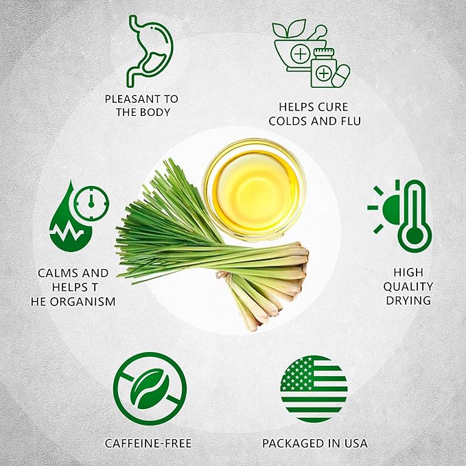 TeaDreamTea Lemongrass Tea Bags - Supports Healthy Digestion - Premium Quality Herbal Tea - Caffeine Free Tea - Enjoy It Hot Or Cold Bulk Tea Bags