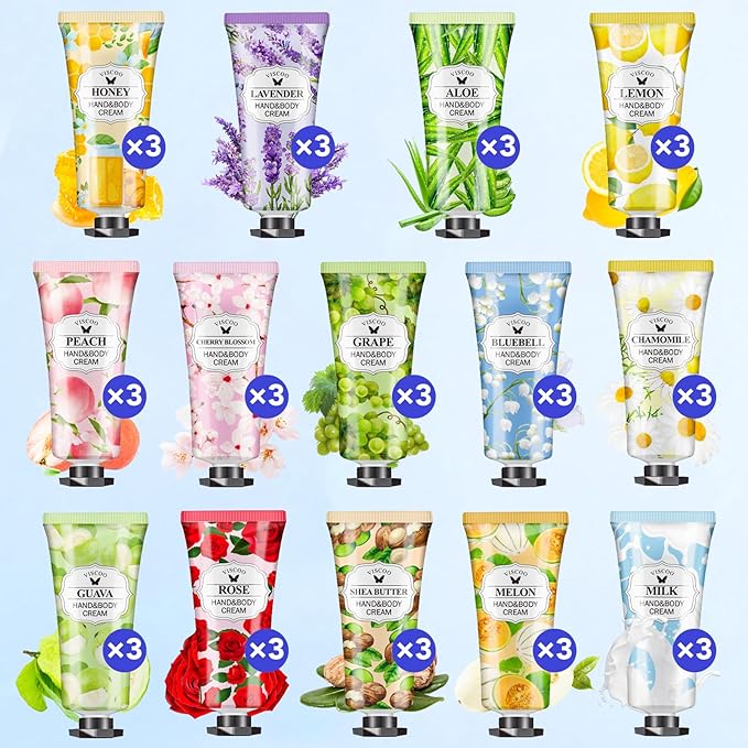 42 Pack Hand Cream Gifts Set for Women, Bulk Hand Lotion for Birthday Gifts for Women, Bridesmaid Gifts, Thank You Gifts, Mini Moisturizing Hand Lotion Travel Size for Dry Cracked Hands