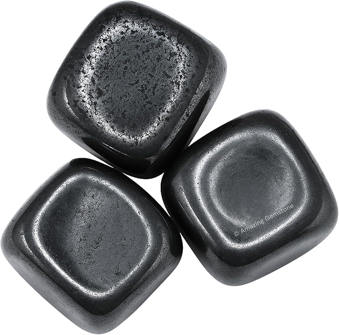 Amazing Gemstone Hematite Crystals and Healing Stones Tumbled - 1000+ Carats Hematite Stone, Natural Healing Stones for Energy Balance, Stress Relief - Premium Polished Gems Rocks for Meditation