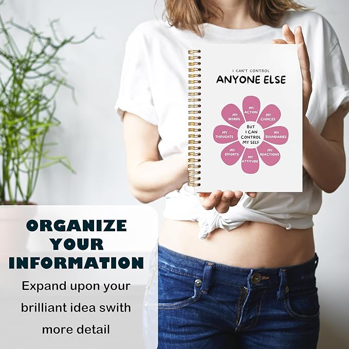 BearCake Notebook Journal, Blue Floral Notebook for Women,Journal for Women, Aesthetic Office Supplies Hardcover Spiral Notebook 5.5x8.3 641