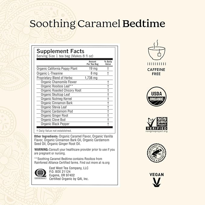 Yogi Tea Stress Relief & Herbal Tea Variety Pack - 16 Bags per Pack (6 Packs) - Organic Herbal Sampler - Includes Bedtime, Kava Stress Relief, Soothing Caramel Bedtime & More