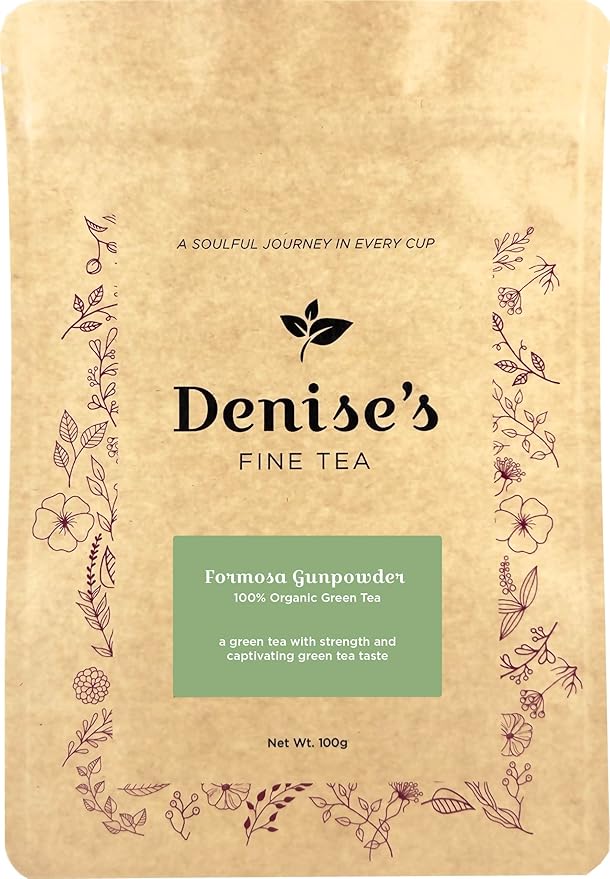 Denise's Fine Tea, USDA Organic, Formosa Gunpowder, Green Tea, Special, Loose Leaf (100g)