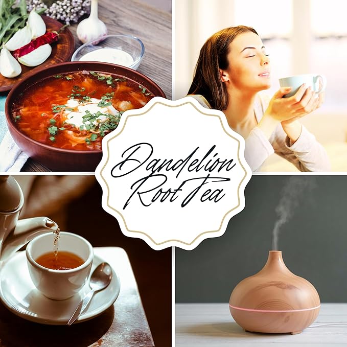 Herbs Botanica Dandelion Root Tea Natural Loose Tea Natural Dried Caffeine-Free Natural Dandelion Root cut Supports Kidney Function and Healthy Digestion, Caffeine Free 8 oz