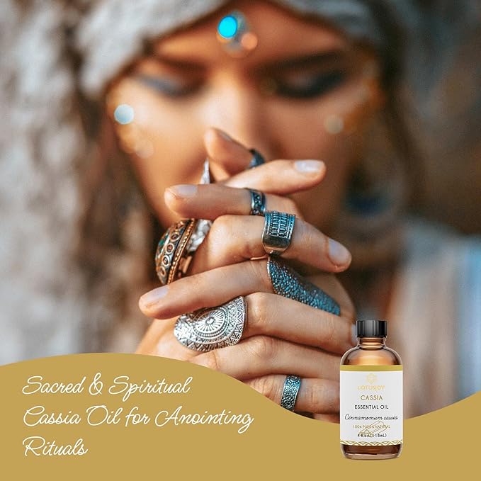 Cassia Cinnamon Bark Essential Oil for Body, Massage, Room Spray, Diffuser, DIY Home Crafts- 4 Oz