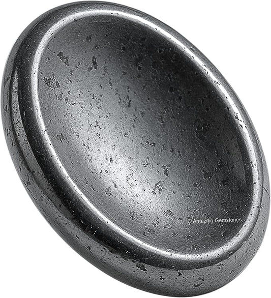 Amazing Gemstone Hematite Worry Stone Crystals and Healing Stones - Worry Stones for Stress Relief Gifts - Piedra Crystal Fidget for Meditation,Relaxation - Unique Stocking Stuffers and Birthday Gift