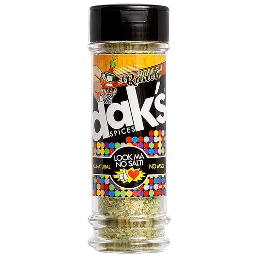 DAK's Spices Nothin' But Ranch Blend | 100% Salt & Sugar Free | Healthy Seasoning | MSG, Preservative & Potassium Chloride Free | Low Carb & Keto Friendly | Perfect for Adding Flavor to Recipes | 1.5 oz