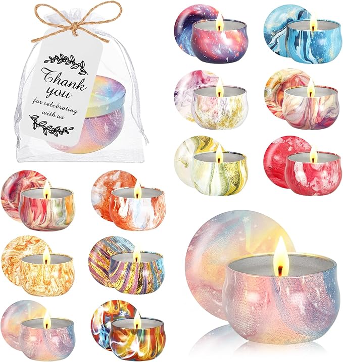 48PCS Scented Candles Gift Set Long Lasting Soy Wax Aromatherapy Candles for Home Wedding Baby Shower Bridal Party Favors Christmas Birthday Gifts for Women (Colorful)