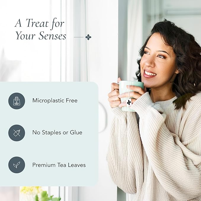 Art of Tea | Organic White Coconut Crème | 12 Count Eco Friendly Sampler Box Assortment | Premium Caffeinated Organic White Tea Variety | Biodegradable Sachets