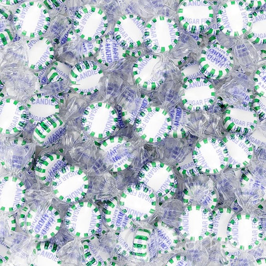 Cambie Sugar Free Mints, 1 lb of Sugar Free Hard Candy, Spearmints Individually Wrapped with a Refreshing & Sweet Spearmint Flavor, Packaged Fresh in a Resealable Pouch