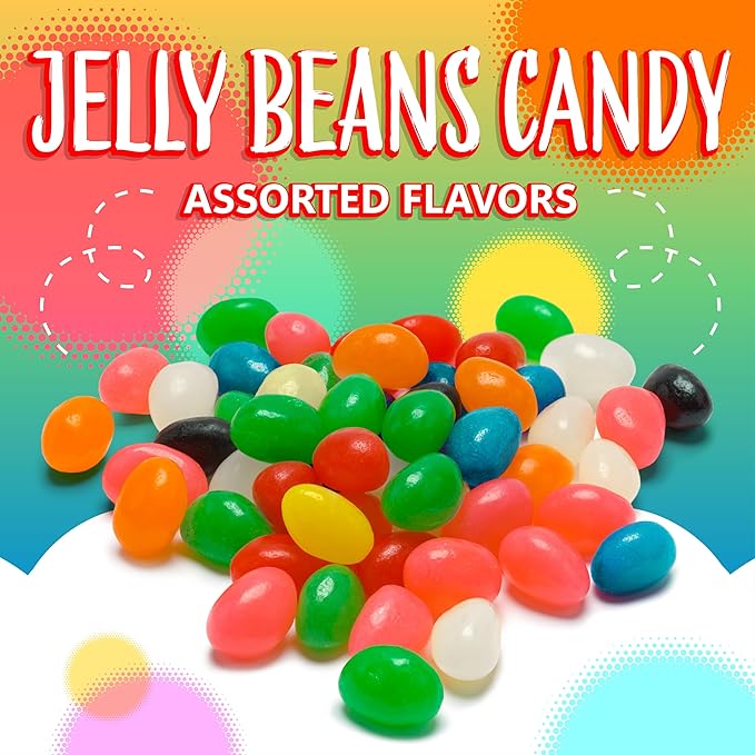 Jelly Beans Candy | 2-Pound Pack | Assorted Fruit and Licorice Flavors