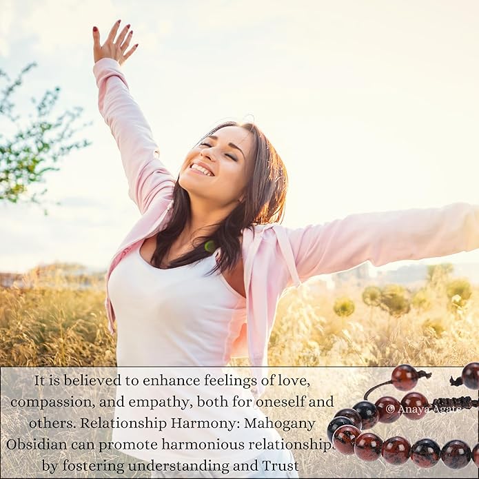 Energy Protection Crystal Handmade Adjustable Bead Bracelet Perfect for Men, Women’s Gift - Gemstone Healing Stretch Bracelet Pulsera Para Hombre Mujer Stocking Stuffer