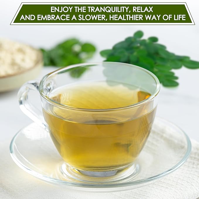 NHAT ANH FARM - Premium Moringa Tea Bags, 40 Tea Bags, 100% Natural Dried Moringa Leaves, Naturally Sweet Herbal Tea, Sugar-Free, Caffeine-Free, No Additives