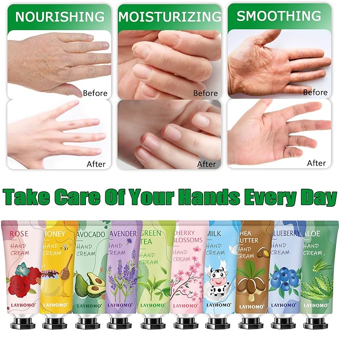 38 Pack Hand Cream Gifts Set,Mothers Day Gifts,Thank You Gifts,Nurses Week Gifts,Bridesmaid Gifts,Gifts for Women,Natural Plant Fragrance Hand Lotion Travel Size Mini Hand Cream for Dry Cracked Hands