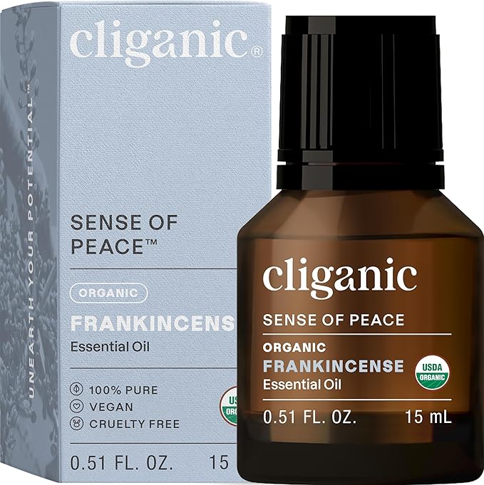 Cliganic Organic Frankincense Essential Oil, 0.51 Fz