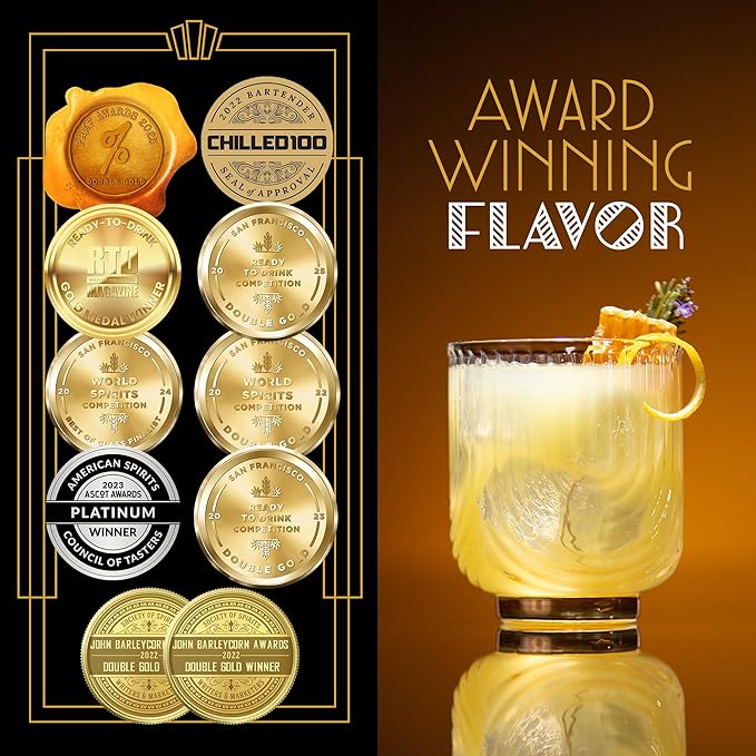 Blind Tiger Bee’s Knees 8-Pack | Honey, Lemon & Juniper Non-Alcoholic Mocktail | Non-Carbonated | Crafted with Natural Ingredients | Mixers, Cocktails, Mocktails | 8.4 fl oz Cans