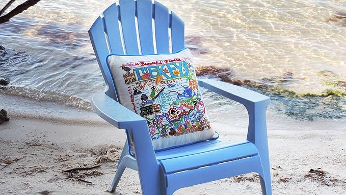 Catstudio Florida Keys Embroidered Decorative Throw Pillow