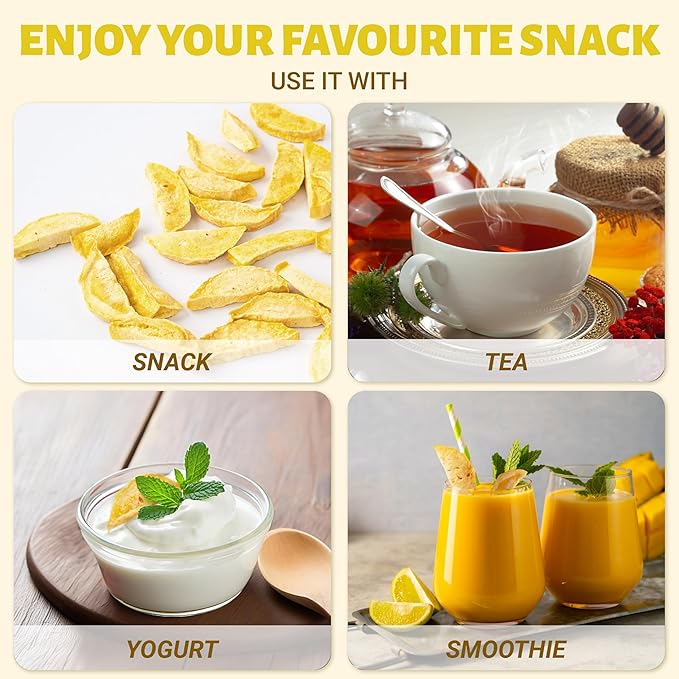 DARLAC FARMS Freeze Dried Mango Slices, Pack 1, No Sugar Added, Healthy Fruit Snacks for Kids, Adults & All Ages, Premium Organic Crispy Crunchy Snacks, Tea, Baking, Smoothie, Yogurt, 2 Oz