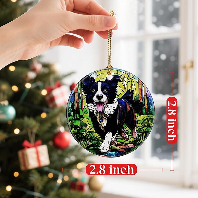 Loyal Border Collie Ornaments, Dog Christmas Ornaments: Christmas Tree Decorations, Holiday Decor, Stocking Stuffers, Gift Ideas, Xmas Gift, Dog Lover Gifts & Pet Lover Gifts